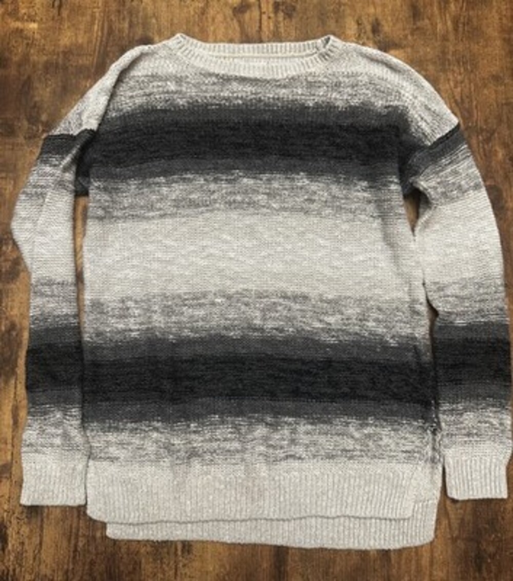 Hollister Ombre Striped Chunky Knit Sweater - Small
